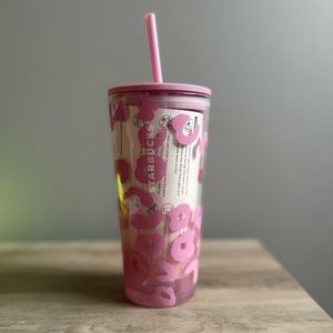RARE Bnwt glass leopard starbucks tumbler